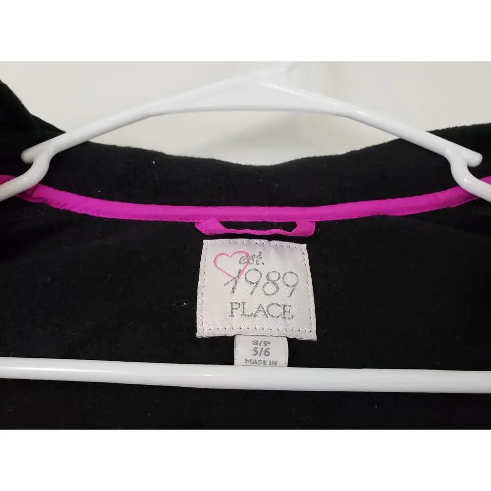 The Children’s Place Girls Jacket Size S 5/6 Hooded Windbreaker Fleece Liner